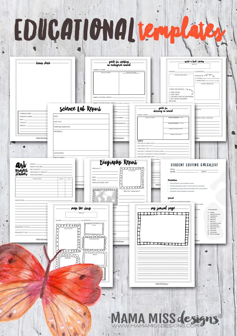 Printable Educational Bundle - Mama Miss